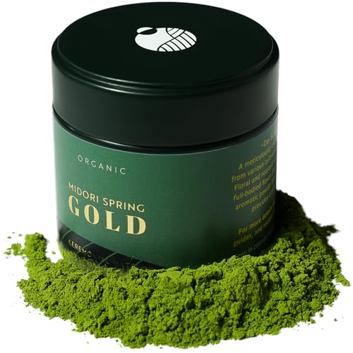 Midori Spring Organic Ceremonial Matcha GOLD 30g - USDA, Premium from Japan, Sweet Earthy Flavors (30g)