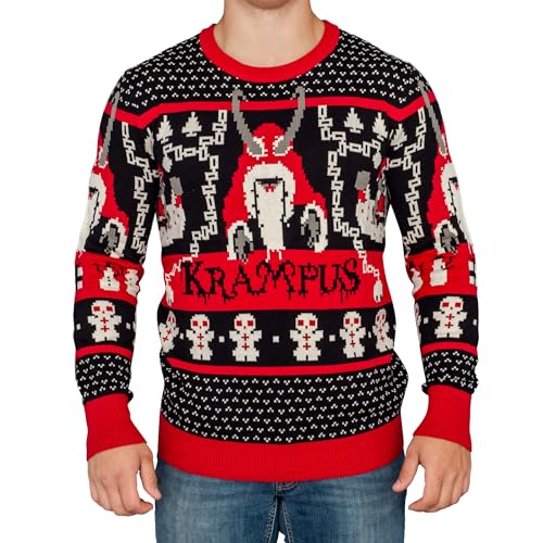 Krampus Knit Ugly Christmas Sweater - XX-Large - Man Christmas Sweater - Ugly Christmas Sweaters Men - Knit sweater - Ugly Sweater - Edgy Mens Clothing