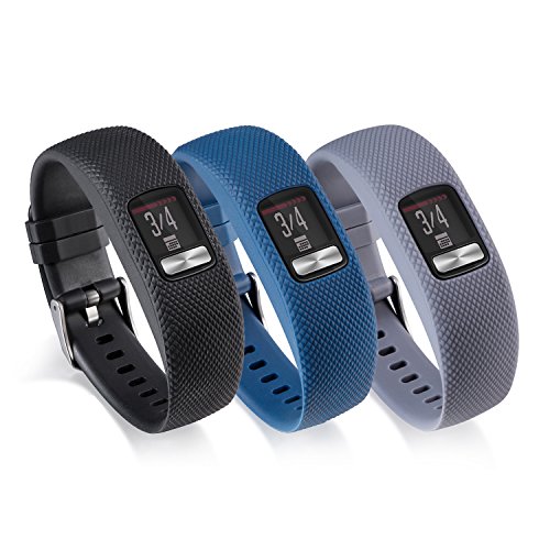 I-SMILE for Garmin Vivofit 4 Bands, Original Edition Silicone Replacement Wristband Strap Accessories with Adjustable Buckle for Women Men