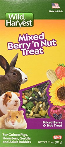 Wild Harvest Food And Unique Edible Treats for Guinea Pigs, Hamsters, Gerbils, and Adult Rabbits,Mixed Berry 'n Nut,11 ounce
