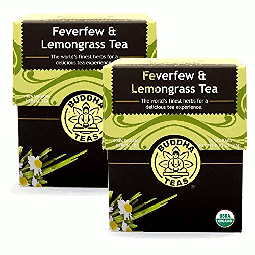 BUDDHA TEAS, TEA,OG1,FEVERFEW&LEMONGRS 18 CT