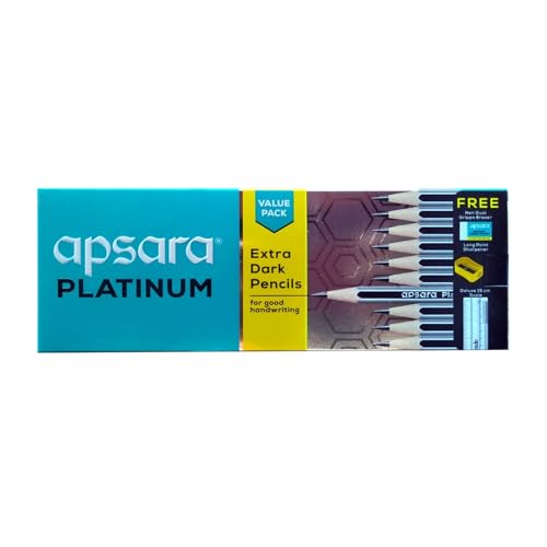 Apsara Platinum Pencils | Soft & Smudge-free | Smooth Writing | Safe for Kids | Even Sharpening With Minimal Breakage | Non-toxic Pencils| Use for School & Office Purpose | (Pack of 20)