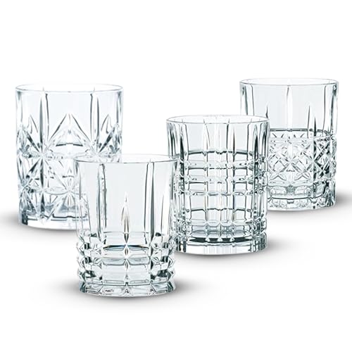 Nachtmann 4-teiliges Gläser Set, 345 ml, Highland, 95906, Trinkgläser aus Kristallglas, Tumbler spülmaschinenfest