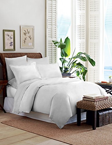 Bombay Dyeing Flora Plain Bleached Cotton Double Bedsheet with 2 Pillow Covers , 164 Thread Count - White