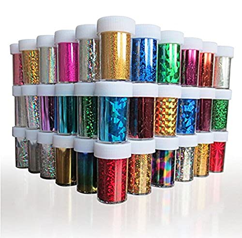 Xichen Nageldesign-Set Klebeglitter, 24 Farben