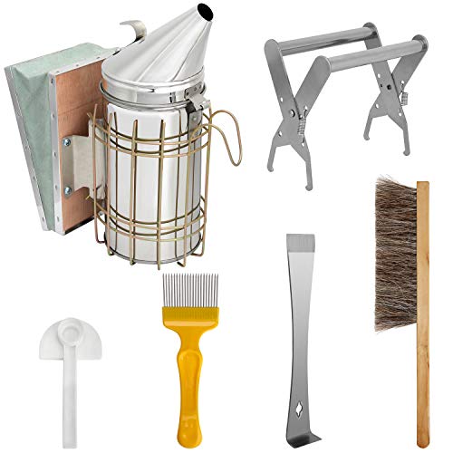 Blisstime Kit d'outils d'apiculture - Lot de 6 fumoirs pour ruche d'abeille - Accessoire d'apiculture - Outil d'apiculture