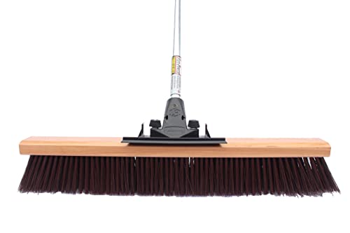 FlexSweep Unbreakable Construction Push Broom (Contractors 24") Coarse Bristles Rough-Surface