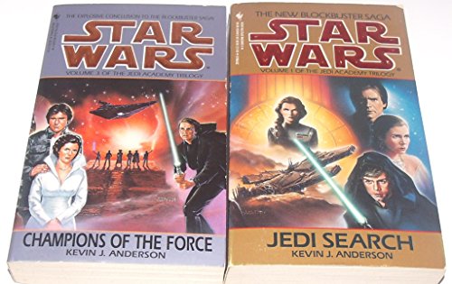 Star Wars Two Book Bundle Collection Set, Includes: Volume 1 (Of the Jedi Academy Trilogy) Jedi Search and Volume 3 Champions Of The Force (MISSING "Volume 2 - Dark Apprentice)