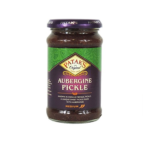 Brinjal Aubergine Pickle moyen de Patak (de 283g) - Paquet de 6