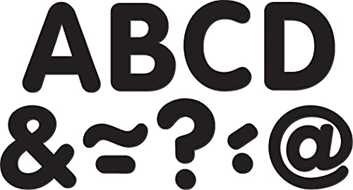 Teacher Created Resources 77188 Black Classic 2-Inch Magnetic Letters
