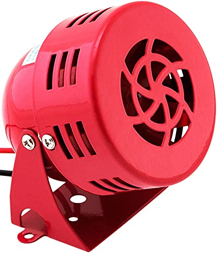 Vixen Horns Loud Electric Motor Driven Horn/Alarm/Siren (Air Raid) Small/Compact Red 12V VXS-9050C