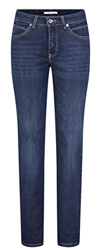 MAC Jeans Damen Melanie Straight Jeans, Blau (Dark Blue D845), W42/L30
