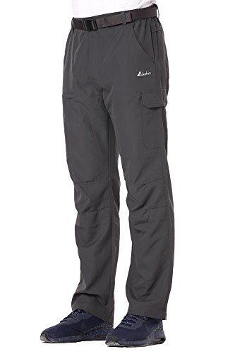 Clothin Pantalon cargo avec taille élastique sur les côtés pour hommes, léger, respirant, à séchage rapide S gris