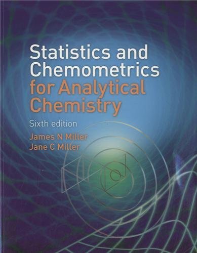 Statistics and Chemometrics for Analytical Chemistry (6th Edition) 6th edition by Miller, James, Miller, Jane C (2010) Paperback