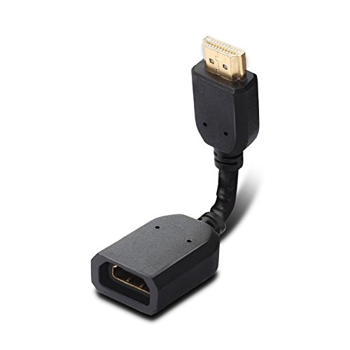 DIZA100 360 Degree Adjustable HDMI Adapter, Any Angle Supports 4K, 3D, 1080P