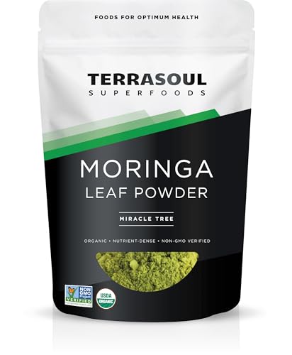 Terrasoul Superfoods Organic Moringa Powder, 11 Oz : Detox - Antioxidants - Immunity