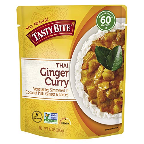 Tasty Bite Thai Ginger Curry, 10 Ounce, Pack of 6, Ready to Eat, Microwavable, Simmered in Coconut Milk With Ginger & Spices
