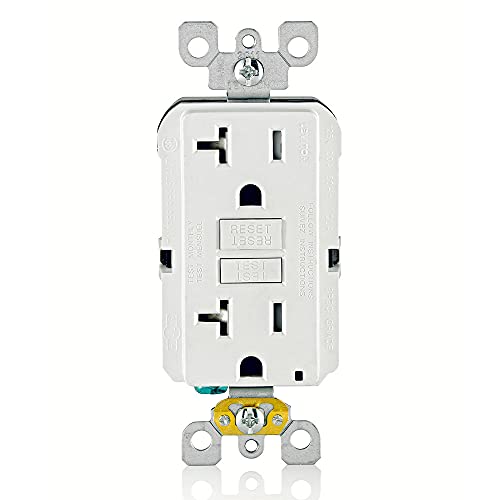Leviton GFCI Receptacle, 20 Amp Tamper-Resistant, GFTR2-W, White