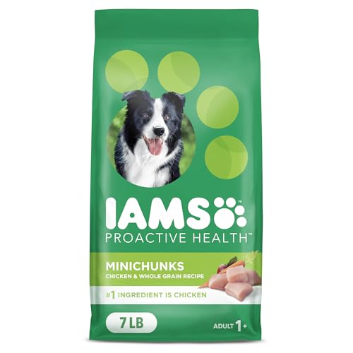 IAMS Proactive Health Minichunks Adult Dry Dog Food with Real Chicken and Whole Grains, 7 lb. Bag