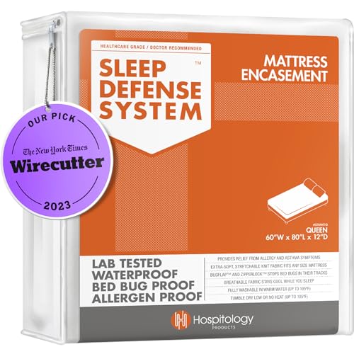 Sleep Defense System - Waterproof/Proof Mattress Encasement - 60-Inch by 80-Inch, Queen