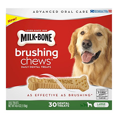 Milk-Bone Brushing Chews Daily Dental Treats, Large (30 ct.)