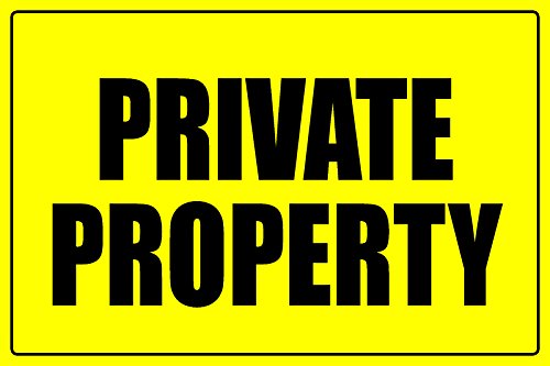 Private Property Nusiness Informational Sign