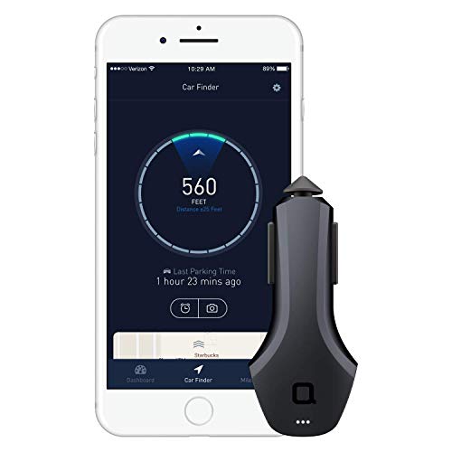 nonda ZUS Smart Car Charger - 24W 4.8A with 2 USB Ports, Car Battery Health Monitor, Car Finder, Mileage Record, No OBD Required