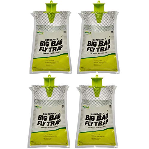 RESCUE! Big Bag Fly Trap – Disposable, Outdoor Use - 4 Traps