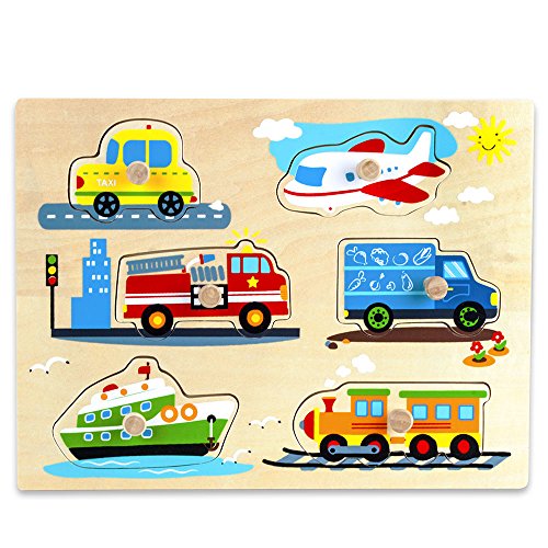 Professor Poplar's Wooden People Movers Peg Puzzle by Imagination Generation