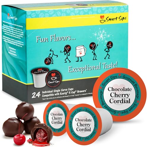 Smart Sips, Chocolate Cherry Cordial Kaffee, 24 Count kompatibel mit alle Keurig k-cup Brauer