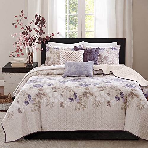 Madison Park Luna Coverlet Set, Full/Queen, Taupe