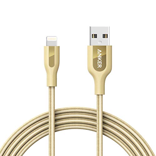 Anker PowerLine+ Lightning Cable (6ft) Durable and Fast Charging Cable [Double Braided Nylon] for iPhone, iPad and More