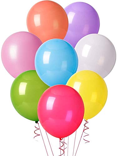MESHA 12 Inches Assorted Color Party Balloons (144 Pcs) - USA Seller