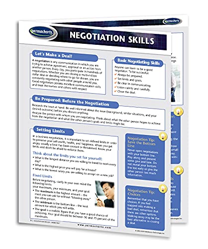 Negotiation Skills Guide - Personal and Business Development Quick Reference Guide by Permacharts