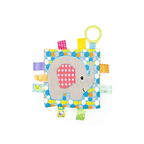 Taggies Crinkle Me Toy with Baby Paper & Squeaker, 16.5 x 16.5-Centimetres, Elephant