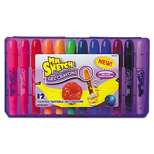 Mr. Sketch Scented Twistable Gel Crayons, Assorted Colors, 12 Count