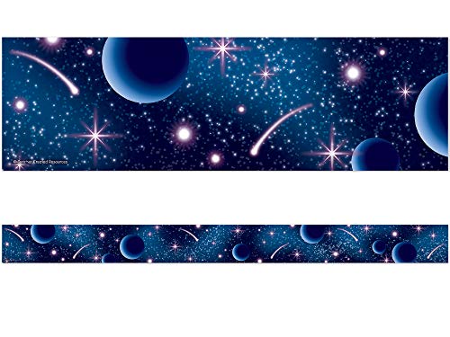 Teacher Created Resources Blue Stellar Space Straight Border Trim (5852)