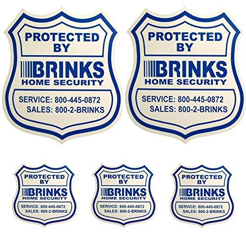 2 Home Security Yard Signs w/ 3 Security Stickers for Doors and Windows