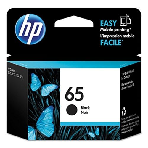 Original HP 65 Black Ink Cartridge | Works with HP AMP 100 Series, HP DeskJet 2600, 3700, 5000 Series, HP ENVY 5000 Series | Eligible for Instant Ink | N9K02AN