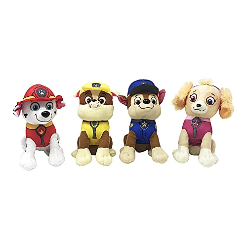 PAW Patrol Stuff Toy Set - Includes Marshall, Sky, Chase and Rubble