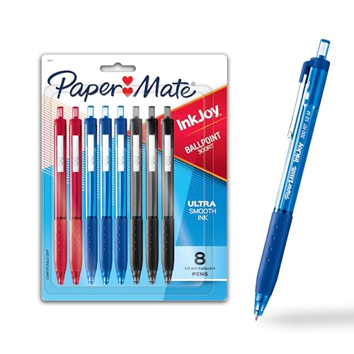 Paper Mate InkJoy 300RT Retractable Ballpoint Pens, Medium Point (1.0 mm), Assorted, 8 Count