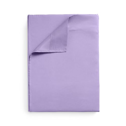 Mellanni Twin XL Size Flat Sheet - Iconic Collection Bedding - Hotel Luxury, Extra Soft, Cooling - Wrinkle, Fade, Stain Resistant - 1 Flat Sheet Only (Twin XL, Violet)
