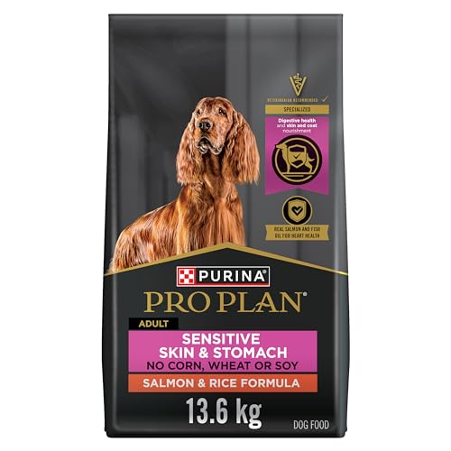 Purina Pro Plan Sensitive Skin & Stomach Dry Dog Food, Salmon & Rice - 13.6 kg Bag