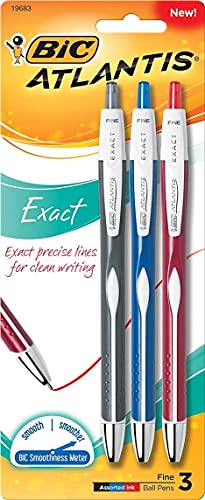 BIC Atlantis Pen 0.7mm, Pack of 3 - VCGNP31-AST