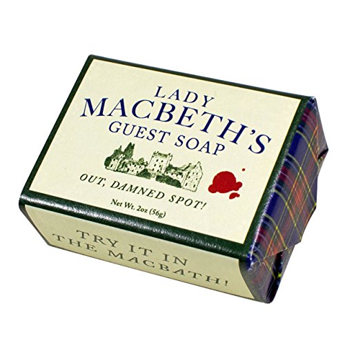 The Unemployed Philosophers Guild Off White, 1 Bar: Shakespeare Lady Macbeth'S Guest Soap - 1 Mini Bar Of Soap - Made In The Usa