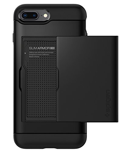 Spigen Slim Armor CS Works with Apple iPhone 8 Plus Case (2017) / iPhone 7 Plus Case (2016) - Black