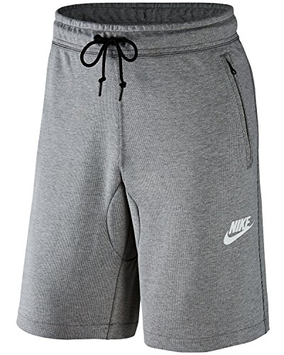 Nike Men's AV15 Fleece Sweat Shorts - Dark Grey Heather/Black, X-Large