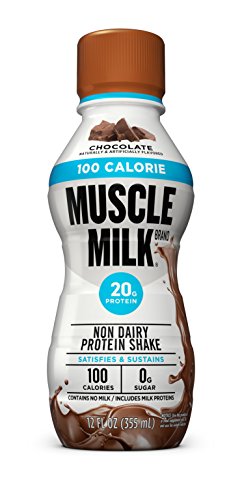 Muscle Milk 100 Calorie Protein Shake, Chocolate, 20g Protein, 12 FL OZ, 12 Count