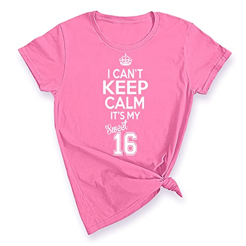 P&B Sweet Sixteen It's My Birthday! Women's T-Shirt, S, Azalea Pink