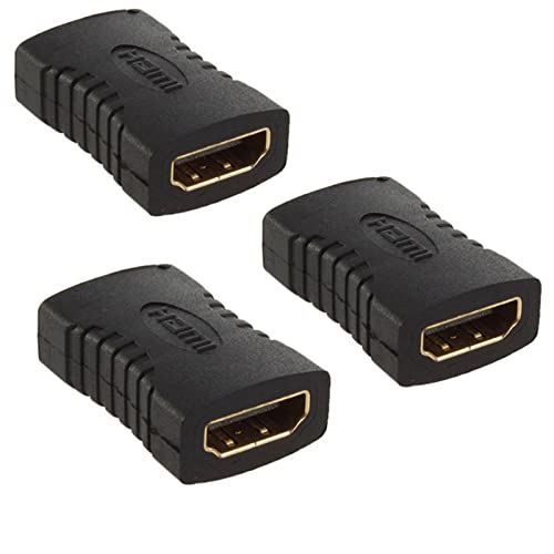 LINESO Adaptateur HDMI Femelle vers Femelle plaqué Or Haute Vitesse HDMI Femelle résolution 3D & 4K